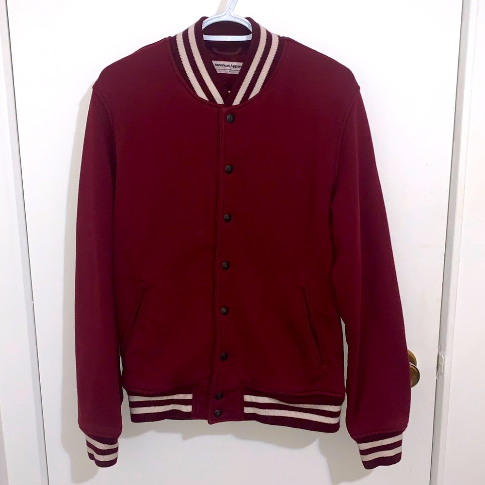 burgundy bomber jacket